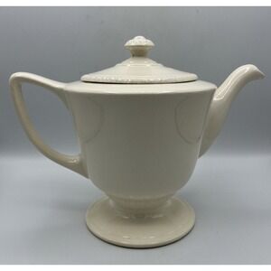 Rare Vintage Homer Laughlin Ivory Coffee Pot Footed Liberty Pedestal Large
